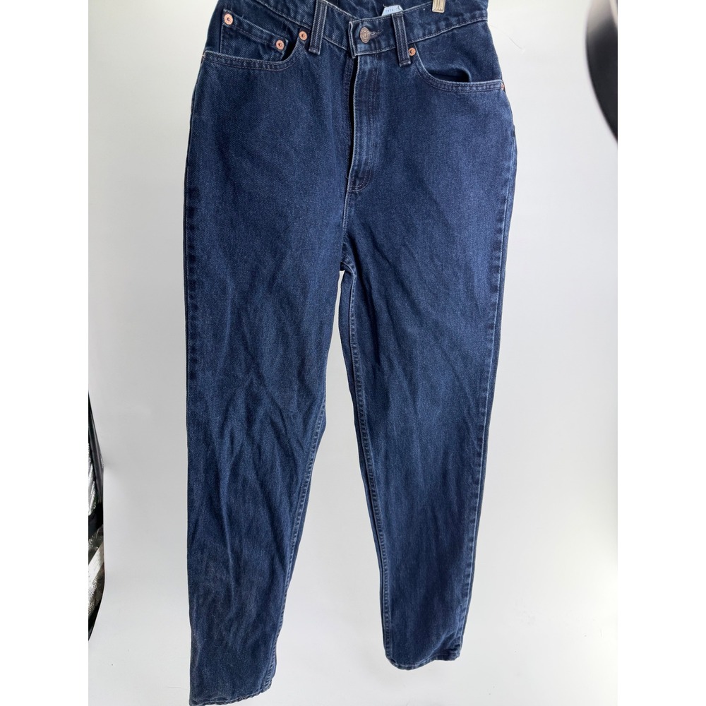VTG 1986 Levis 521 Dark Wash High Rise Tapered Mom Jeans 8 M USA Made Denim